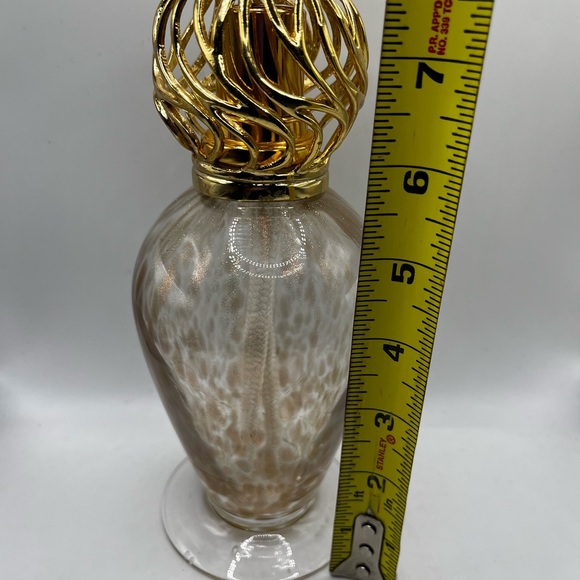 La-Tee-Da! Diffuser Glass Art Gold Effusion Fragrance Oil Lamp - Picture 10 of 10